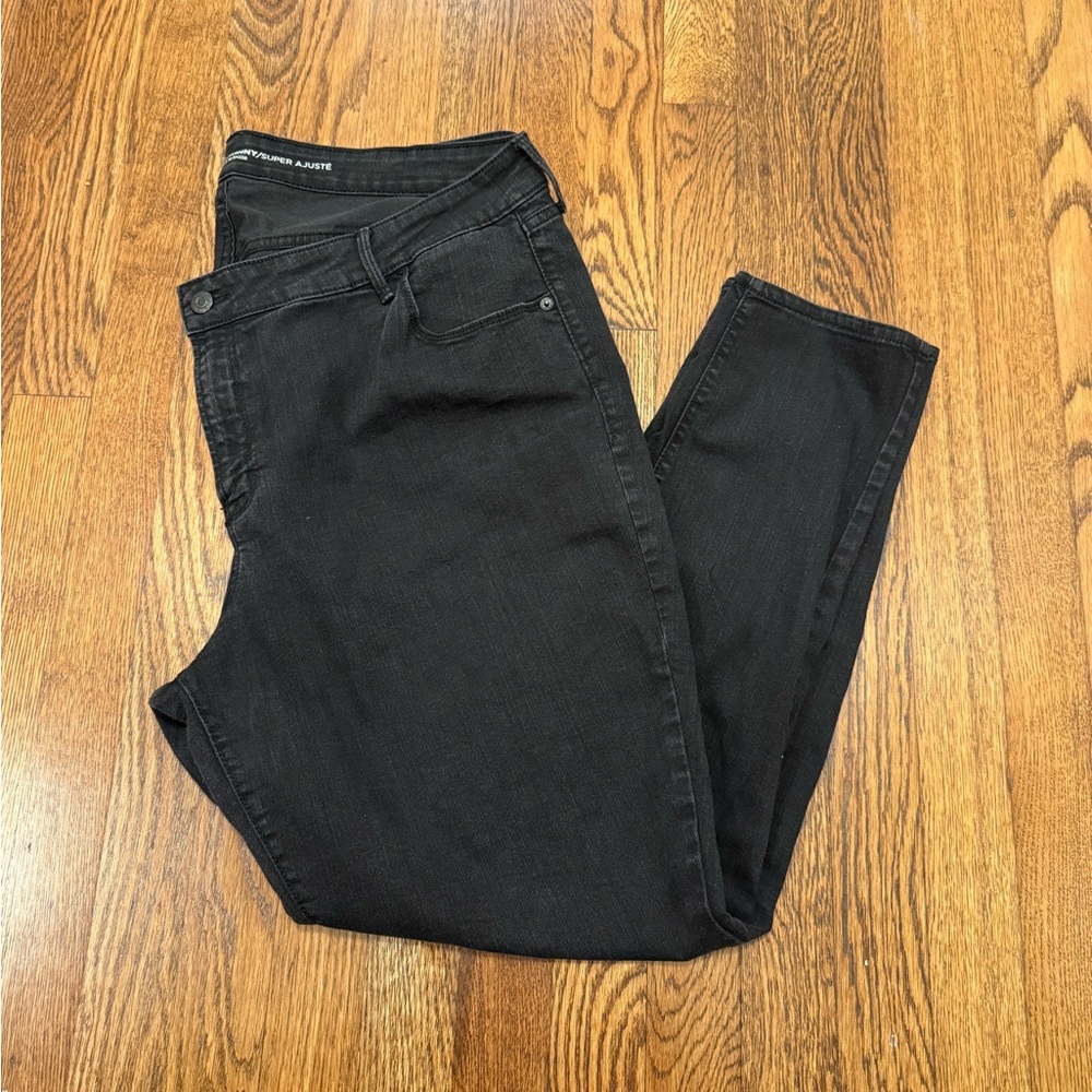 Old Navy Womens Midrise Super skinny black jeans size 20